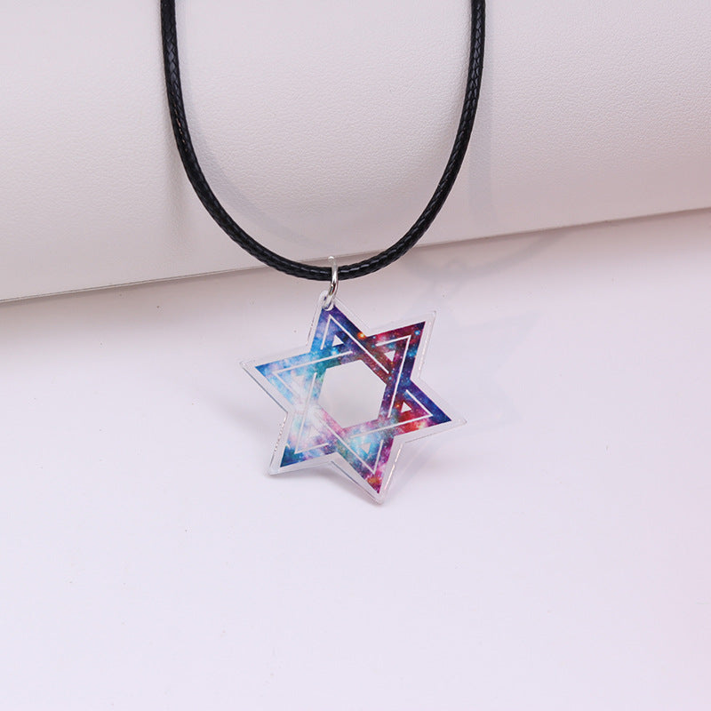 Wholesale Moon Star Acrylic Pendant